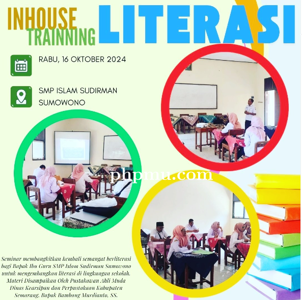 Kegiatan Berliterasi bagi guru di SMP Islam Sudirman Sumowono